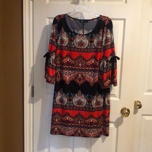 Cute size 12 dress multi color pull on dress